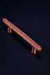 Chelsea Diamond-Knurled Brass Bar Pull Handle in Rose Brass — view 7, G Decor