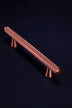 Chelsea Solid Brass Diamond-Knurled Architectural Bar Pull Handle In Rose Brass Finish