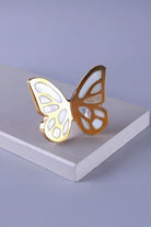 Papillon Royale Brass and Mother of Pearl Butterfly Cabinet Knob — alternate view, G Decor
