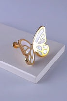 Papillon Royale Brass and Mother of Pearl Butterfly Cabinet Knob — G Decor