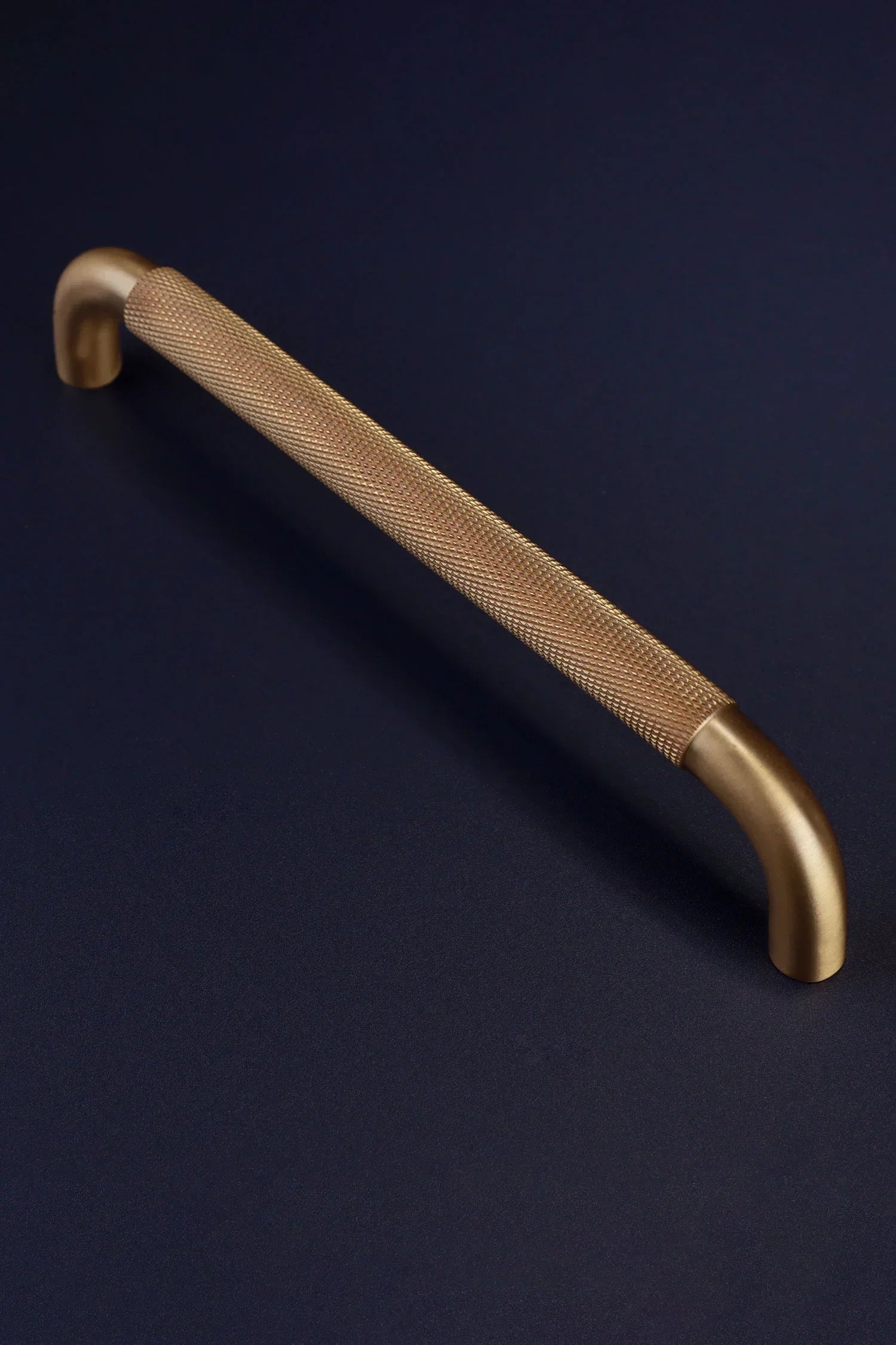 Chesterfield Knurled Brass D Handle, Satin — view 11, G Decor