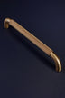 Chesterfield Solid Brass Knurled Architectural D Handle Satin Brass Finish