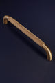 Chesterfield Solid Brass Knurled Architectural D Handle Satin Brass Finish