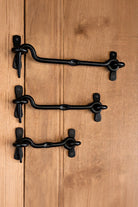 Hand-Forged Hook and Eye Gate Cabin Fastener, Black — G Decor
