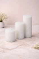 Adelle Pure White Signature Waxwork Pillar Candle in Soft Matte — G Decor