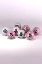 Pink Hand-Painted Ceramic Cabinet Knobs Set of 8 — close-up view, G Decor