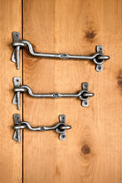 Hand-Forged Hook and Eye Gate Cabin Fastener, Pewter — G Decor
