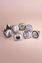 Continental Atelier European Archive Ceramic Cabinet Knobs Set of 8 — alternate view, G Decor