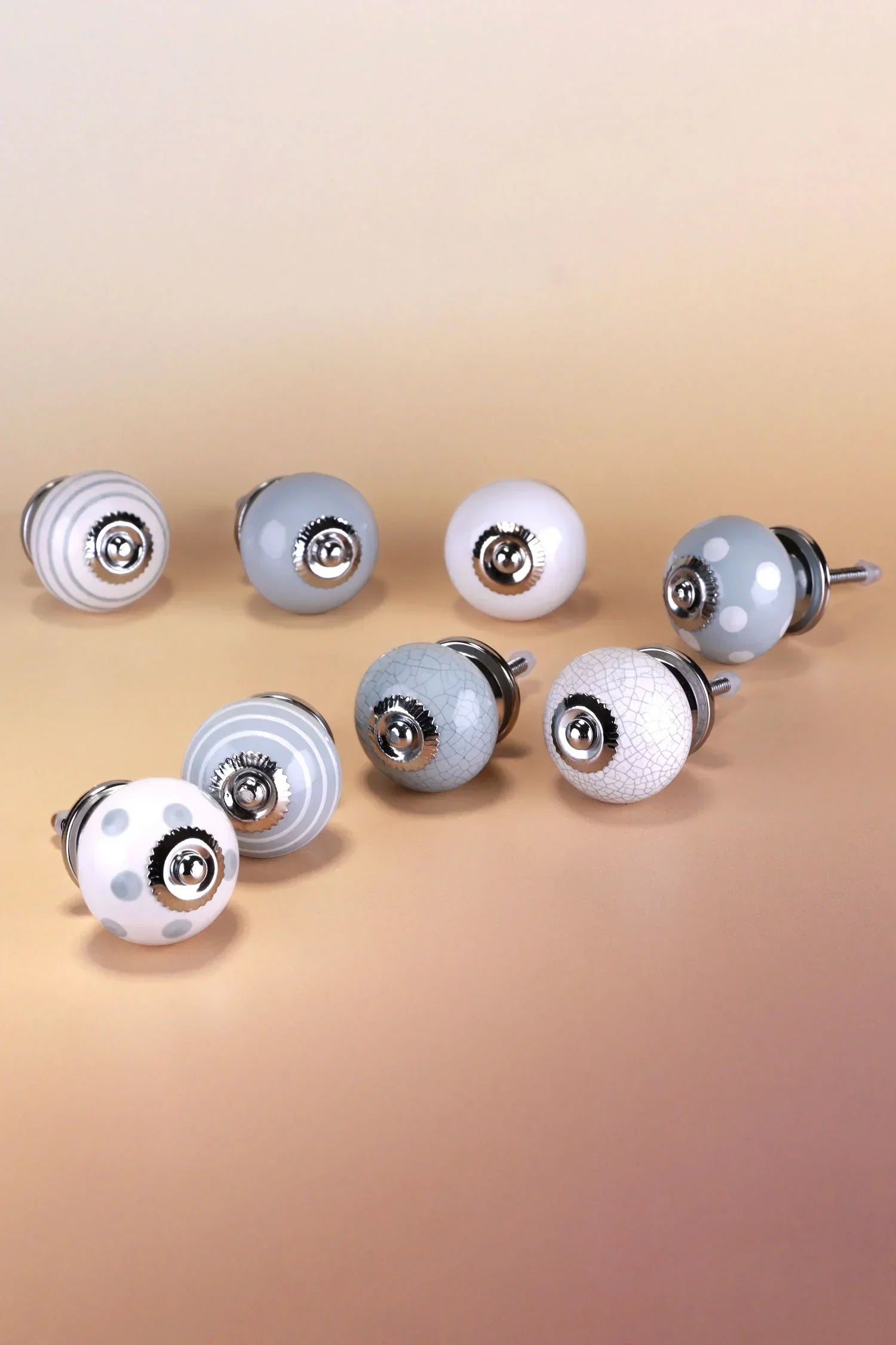 Quiet Living Hand-Painted Ceramic Cabinet Knobs Set of 8 — view 5, G Decor