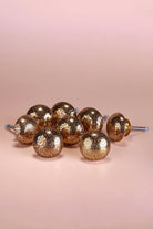 Mughal Floral Engraved Brass Cabinet Knobs Set of 8 — view 6, G Decor
