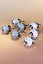 Quiet Living Hand-Painted Ceramic Cabinet Knobs Set of 8 — view 6, G Decor