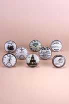 Continental Atelier European Archive Ceramic Cabinet Knobs Set of 8 — close-up view, G Decor