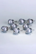Silver Bloom Grey Hand-Painted Ceramic Cabinet Knobs Set of 8 — view 7, G Decor