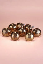 Mughal Floral Engraved Brass Cabinet Knobs Set of 8 — close-up view, G Decor