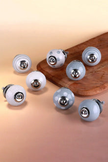 Quiet Living Hand-Painted Ceramic Cabinet Knobs Set of 8