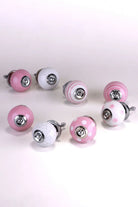 Pink Hand-Painted Ceramic Cabinet Knobs Set of 8 — view 5, G Decor