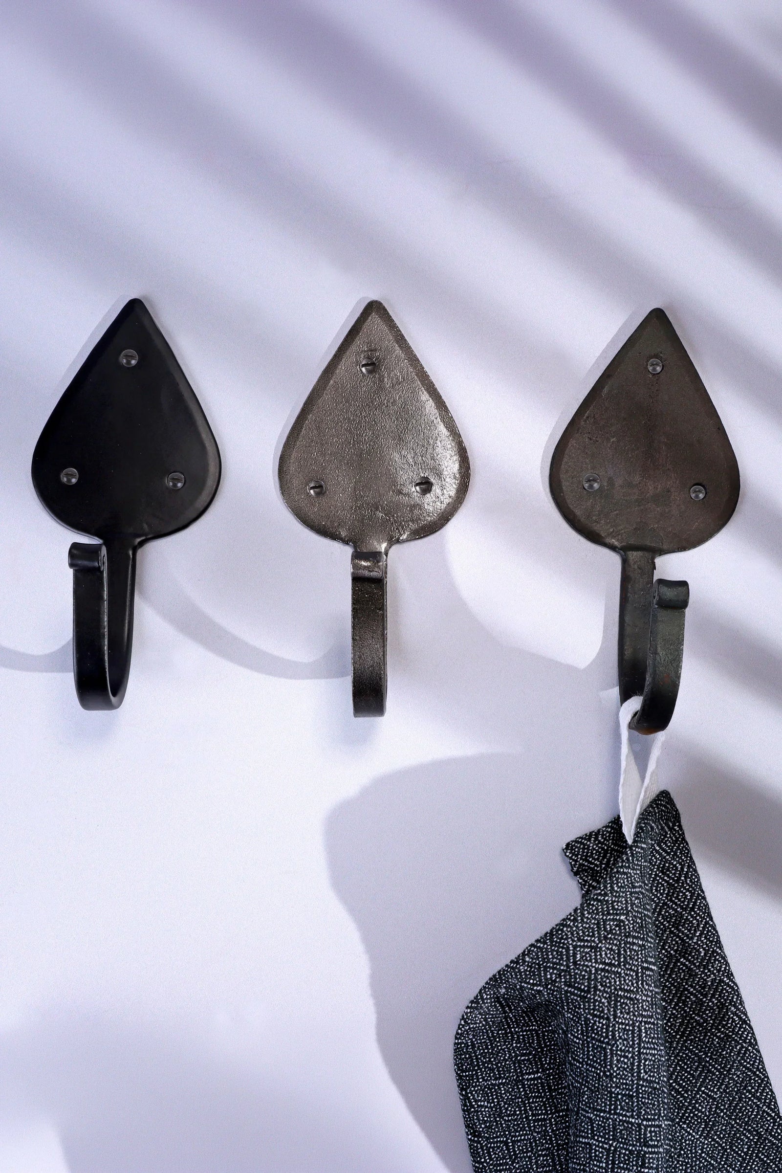 Traditional Teardrop Forged Wall Coat Hook — alternate view, G Decor