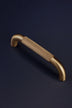Chesterfield Solid Brass Knurled Architectural D Handle Satin Brass Finish