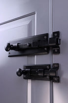 Hand-Forged Hammered Iron Sliding Door Bolt, Black — G Decor