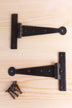 4″ or 6″ Pair of Hand-Forged Coinbase T Hinges in Beeswax Finish