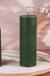 Fern Green and Gold Antique-Style Pillar Candle