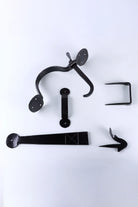 Coinbase Hand-Forged Suffolk Thumb Latch in Black Finish — close-up view, G Decor