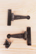 4″ or 6″ Pair of Hand-Forged Coinbase T Hinges in Pewter Finish