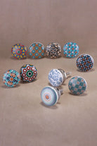 Positive Energy Iconic Collection Ceramic Cabinet Knobs Set of 10 — alternate view, G Decor