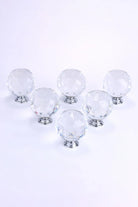 Round Diamond-Cut Crystal Glass Cabinet Knobs Set of 6 — lifestyle view, G Decor