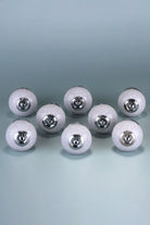 Pure White Crackle Ceramic Cabinet Knobs Set of 8 — lifestyle view, G Decor