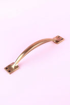 Oxford Solid Aged Brass Door Handle, Curved Pull — view 6, G Decor