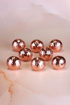 Verona Hand-Hammered Copper Cabinet Knobs Set of 8 — lifestyle view, G Decor