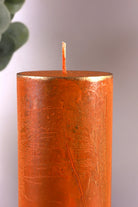 Fern Amberstone and Gold Hand-Finished Pillar Candle — view 6, G Decor