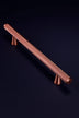 Chelsea Solid Brass Diamond-Knurled Architectural Bar Pull Handle In Rose Brass Finish