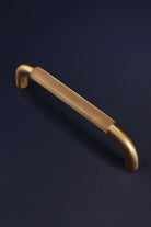 Chesterfield Knurled Brass D Handle, Satin — view 9, G Decor