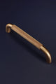 Chesterfield Solid Brass Knurled Architectural D Handle Satin Brass Finish