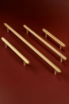 Kensington Fluted Brass Bar Pull — alternate view, G Decor