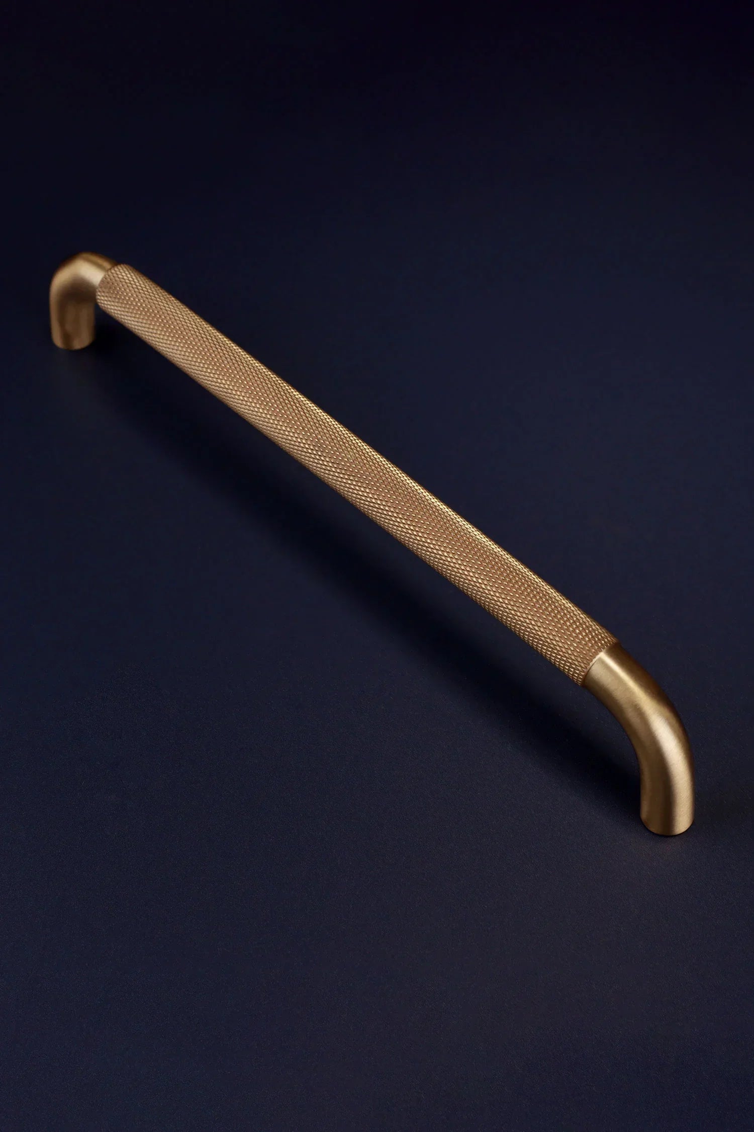 Chesterfield Knurled Brass D Handle, Satin — view 10, G Decor