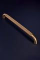 Chesterfield Solid Brass Knurled Architectural D Handle Satin Brass Finish