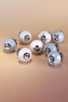 Quiet Living Hand-Painted Ceramic Cabinet Knobs Set of 8 — close-up view, G Decor