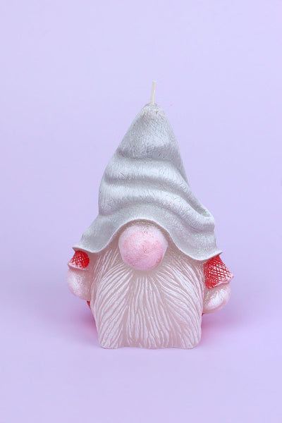 G Decor Candles & Candle Holders Grey Whimsical Gnome Christmas Candle