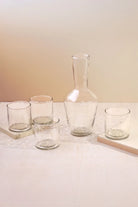 Yaki Hammered Glass Tumblers or Jug Set of 4 — alternate view, G Decor