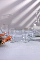 Yaki Hammered Wine Goblets Handblown Glass Set of 4 — G Decor