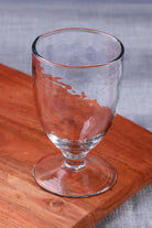 Yaki Hammered Wine Goblets Handblown Glass Set of 4 — lifestyle view, G Decor