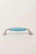 Quiet Living Crackle Ceramic Pull Handle in Soft Pastel — lifestyle view, G Decor