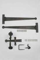 18″ Coinbase Hand-Forged T Hinges with Suffolk Thumb Latch in Beeswax — G Decor
