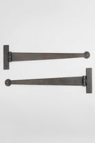18" Coinbase Hand Forged T Hinges Pair in Beeswax Finish - G Decor