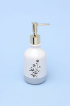 Three-Piece Artistic Floral Bathroom Set in Cream Gold and Chrome — alternate view, G Decor