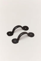 4" Coinbase Hand Forged Pull Handles in Beeswax and Black Finish - G Decor