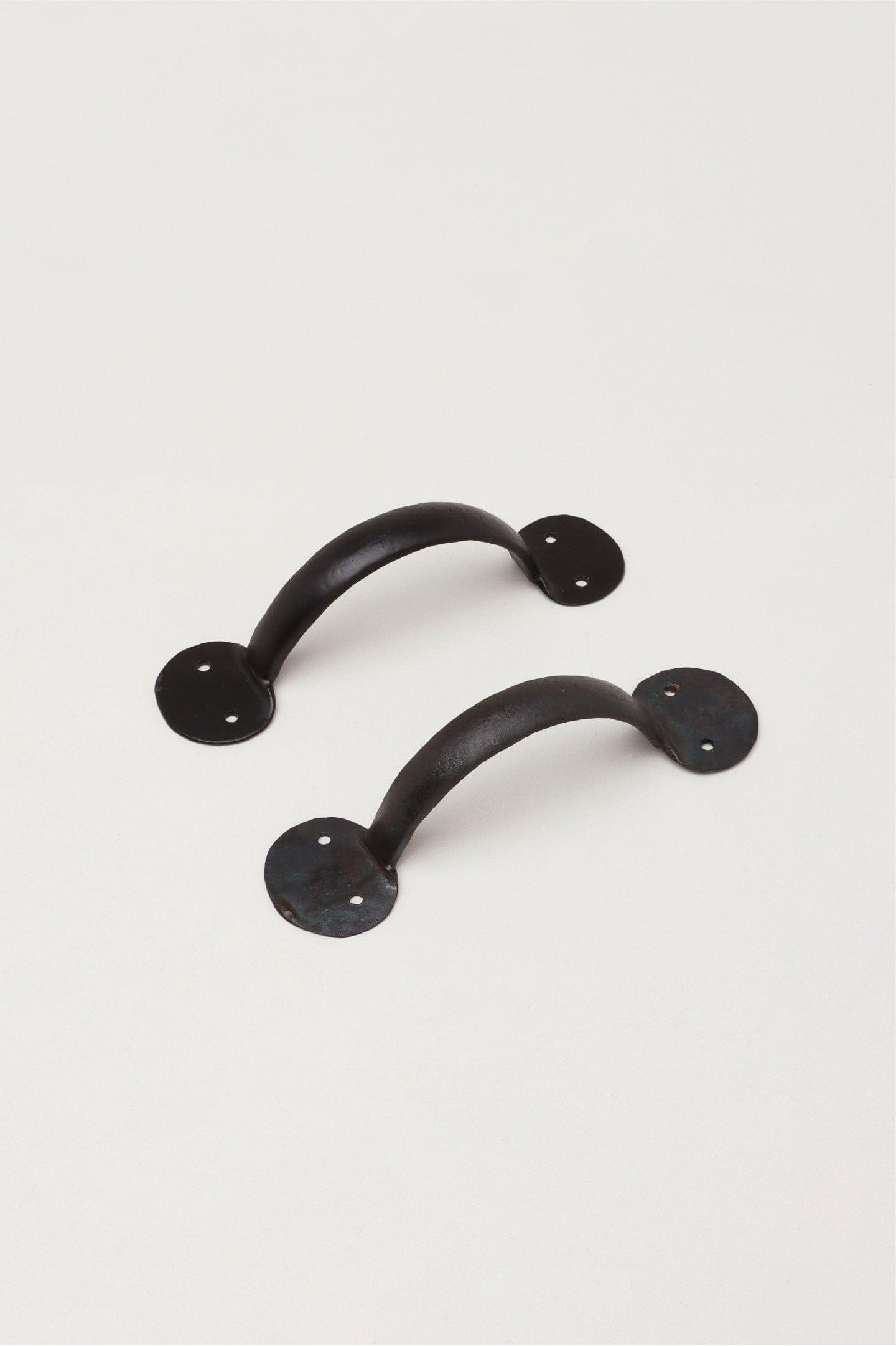 6" Coinbase Hand Forged Pull Handles in Beeswax and Black Finish - G Decor